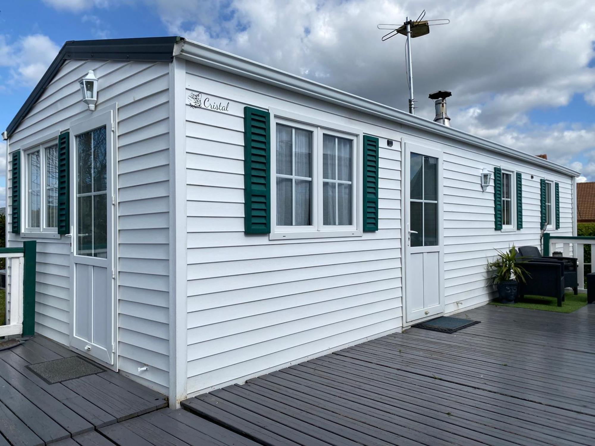 Mobil Home Cristal Biville-sur-Mer Buitenkant foto