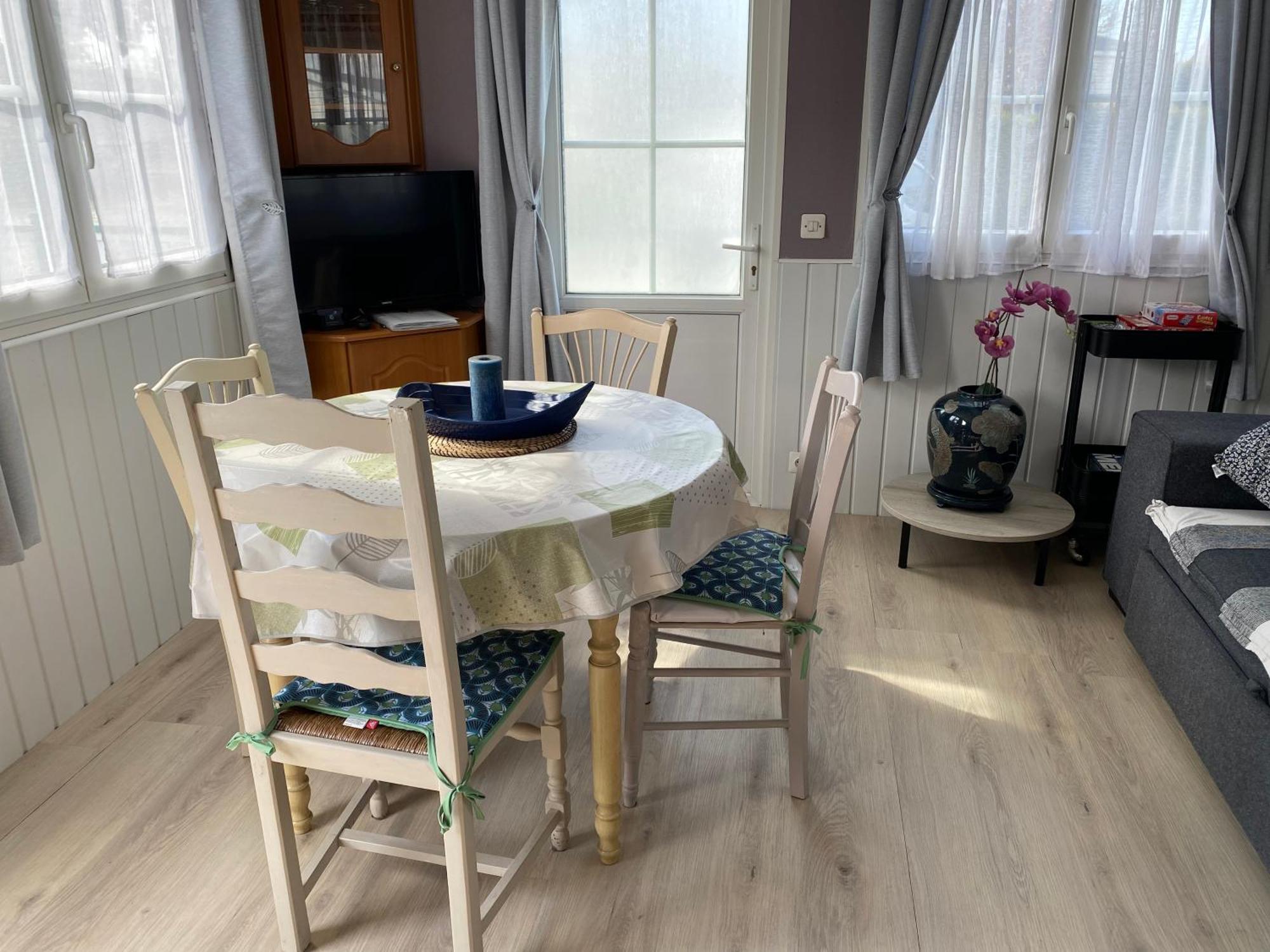 Mobil Home Cristal Biville-sur-Mer Buitenkant foto