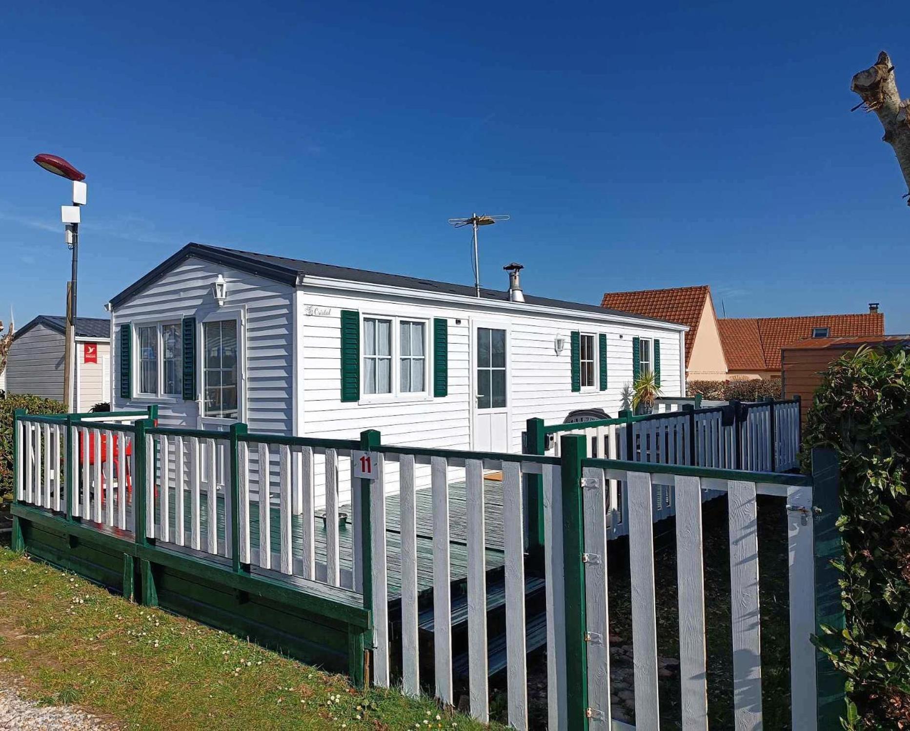 Mobil Home Cristal Biville-sur-Mer Buitenkant foto
